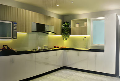 L Shape Modular Kitchen